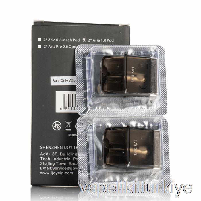Vape Likit Ijoy Aria Yedek Bölmeler 1.0ohm Bölmeler